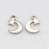 304 Stainless Steel Moon and Star Charms STAS-N025-08-1