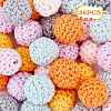 PANDAHALL ELITE 36Pcs 6 Color DIY Doll Craft Yarn Pom Pom Ball AJEW-PH0003-48-4