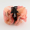 Flower Cloth Plastic Claw Hair Clips PHAR-S275-10-3