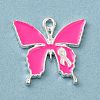 Breast Cancer Pink Awareness Ribbon Theme Alloy Enamel Pendants ENAM-A147-01J-1