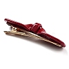 Cellulose Acetate & Iron Alligator Hair Clips AJEW-K047-01G-01-3