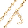 Vacuum Plating 304 Stainless Steel Coffee Bean Chain Necklaces NJEW-O123-01G-2