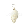 Natural Spiral Shell Pendants PALLOY-JF02792-02-3