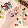 DICOSMETIC 40Pcs 4 Colors Halloween Dyed Synthetic Turquoise Pendants G-DC0001-07-3