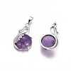 Natural Amethyst Pendants G-L512-N18-2