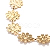 Enamel Daisy Link Chain Necklace NJEW-P220-01G-05-3