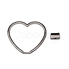 Heart Zinc Alloy Bag Handles FIND-WH0090-17B-2