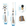 Crafans 4Pcs 2 Style Senior Year Theme Hemp Rope Tassels Pendant Decorations HJEW-CF0001-17-3