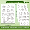 4 Sheets 11.6x8.2 Inch Stick and Stitch Embroidery Patterns DIY-WH0455-138-2