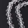 Clear Faceted Glass Bicone Beads Strands X-GLAA-S026-6mm-07-3