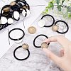 Nbeads 24Pcs 4 Style Elastic Hair Ties OHAR-NB0001-22-3