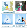 Gorgecraft 4 Sets 4 Style Waterproof PVC Window Film Adhesive Stickers DIY-GF0005-60-3