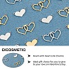 DICOSMETIC 24Pcs 4 Styles Valentine's Day 304 Stainless Steel Connector Charms STAS-DC0011-68-4