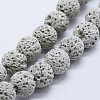 Natural Lava Rock Beads Strands X-G-P349-01-8mm-1