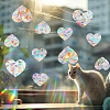 Heart Rainbow Prism Electrostatic Window Stickers PW-WGE4AFE-01-3