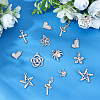 SUPERFINDINGS 36Pcs 9 Styles Alloy Rhinestone Pendants ALRI-FH0001-09-5