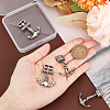 Unicraftale 4Pcs 2 Styles 304 Stainless Steel Anchor Hook Clasps STAS-UN0047-10-4