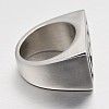 Personalized Retro Men's 316 Stainless Steel Wide Band Finger Rings RJEW-J066-21-19mm-2