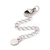 925 Sterling Silver Chain Extenders STER-D036-34AS-2