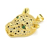 Brass Micro Pave Cubic Zirconia Pendants KK-K354-13E-G-2