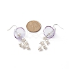4 Pairs 4 Color Shell Pearl Flower Wind Chime Dangle Earrings EJEW-TA00210-5