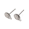 Anti-Tarnish 304 Stainless Steel Stud Earring Findings STAS-S151-01P-G-1