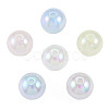 Rainbow Iridescent Plating Acrylic Beads OACR-N010-073B-2