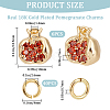 CREATCABIN 6Pcs Brass Micro Pave Chocolate Cubic Zirconia Charms KK-CN0002-51-2