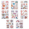 CRASPIRE 8 Sheets 8 Style Love and Peace Theme Paper Body Art Tattoos Stickers DIY-CP0007-55-1