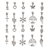 50Pcs 10 Styles Tibetan Style Alloy European Dangle Charms PALLOY-CJ0002-74-1