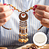 DELORIGIN 150Pcs Wooden Beads WOOD-DR0001-02A-6
