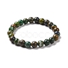 Natural Gemstone Stretch Beaded Bracelets G-A185-01L-5