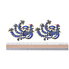 Chinese Style Alloy Enamel Chandelier Components Links X-ENAM-E329-05C-G-2