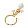 Iron with Natural Cowrie Shell Keychain KEYC-JKC00854-4