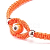 Lampwork Evil Eye Braided Bead Bracelet BJEW-JB07857-4