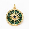 Brass Cubic Zirconia Pendants KK-N227-78-NF-2