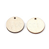 Undyed Wood Pendants X-WOOD-T008-13-2