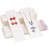   100Pcs Rectangle Paper Jewelry Display Cards for Necklaces & Earrings Storage CDIS-PH0001-58-1