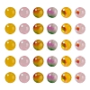 90Pcs 6 Style Spray Painted Glass Beads GGLA-YW0001-10-2