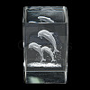 3D Laser Engraving Animal Glass Figurine DJEW-R013-01F-3