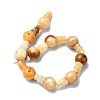 Natural Topaz Jade 3-Hole Guru Bead Strands G-K149-49-2