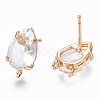 Brass Stud Earring Findings KK-S365-005-3
