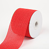 Polyester Imitation Burlap Ribbon OCOR-WH0032-21A-1