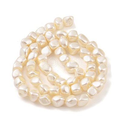 Electroplated Shell Pearl Beads Strands BSHE-C006-02B-1