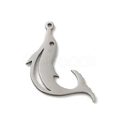 Non-Tarnish 201 Stainless Steel Pendants STAS-E206-04P-02-1