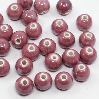 Handmade Porcelain Beads PORC-D001-12mm-06-1