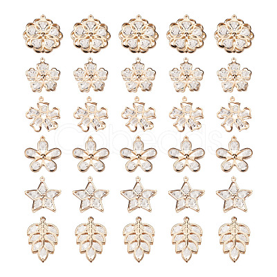 Alloy Rhinestone Pendants PALLOY-TA0002-24LG-1