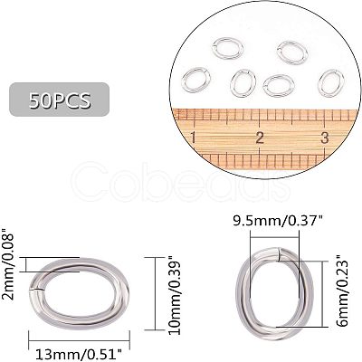 Unicraftale 304 Stainless Steel Jump Rings STAS-UN0006-62-1