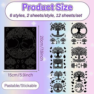 6 Sheets 6 Styles Religion Self-Adhesive PVC Waterproof Picture Stickers DIY-WH0605-010-1