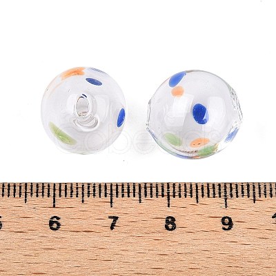 Transparent Handmade Blown Glass Globe Beads GLAA-T012-17A-1